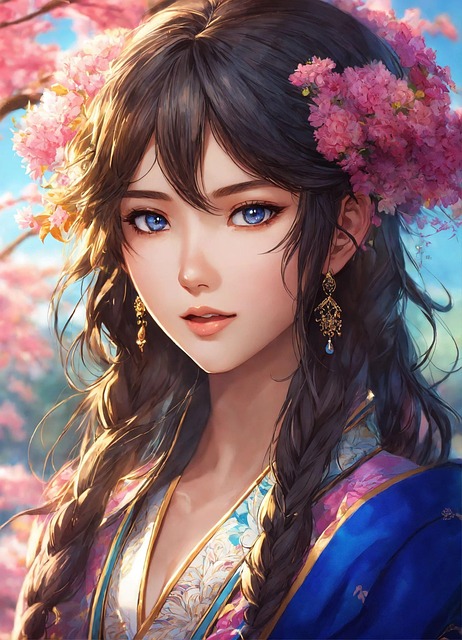 Free bella beautiful woman illustration