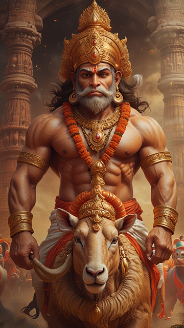 Free hanuman ramayana hindu illustration