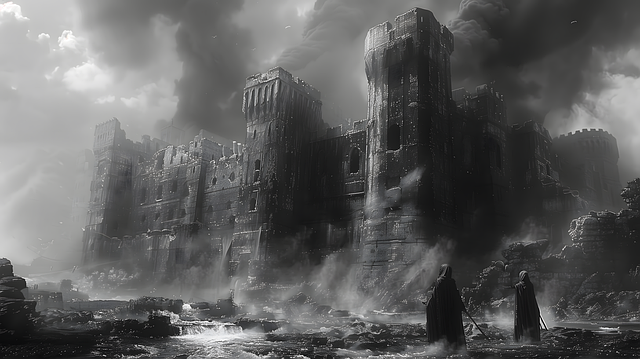 Free castle architecture medieval illustration