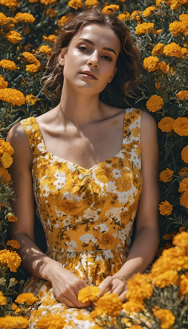 Free young nature woman illustration