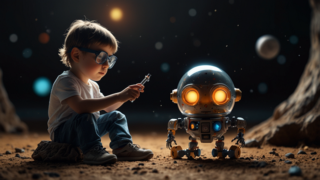 Ai Generert, Barn, Robot, Teknologi