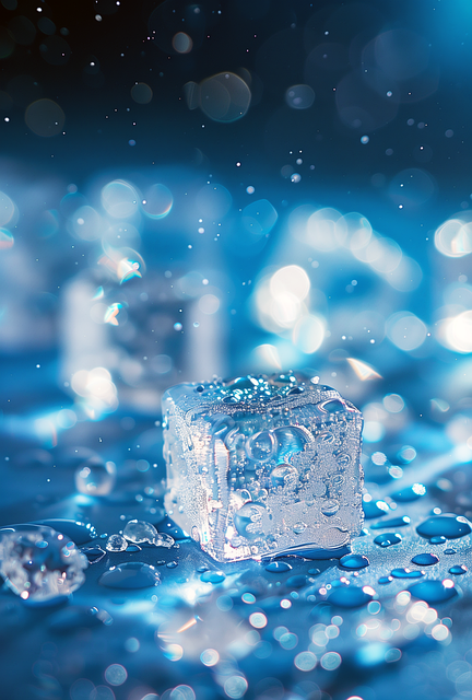 Free ice cube melting illustration
