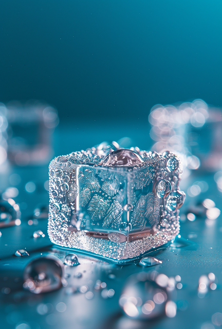 Free melting ice cube illustration