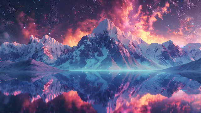 Free dawn nature landscape illustration