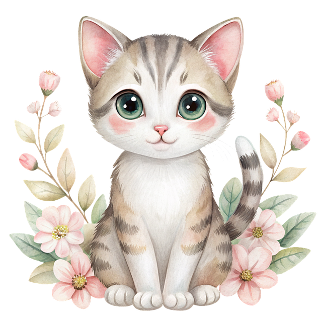 Free cat pet kitten illustration