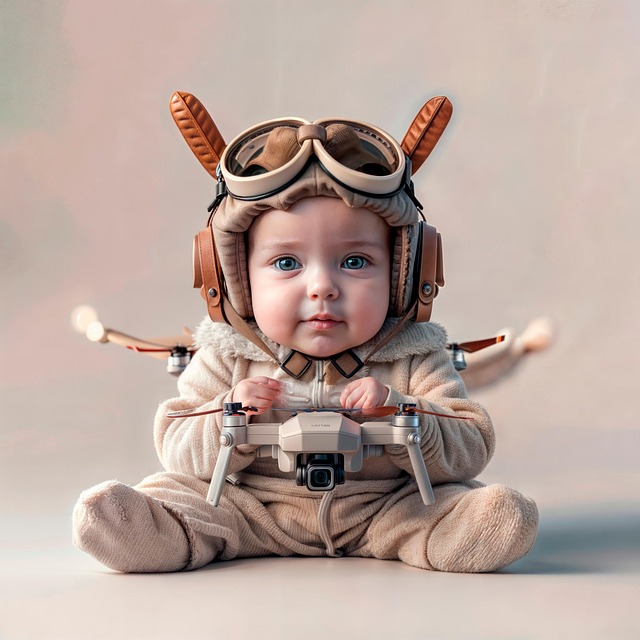 Free drone bebe baby on board illustration