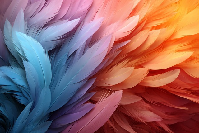 Free Feather Rainbow illustration and picture