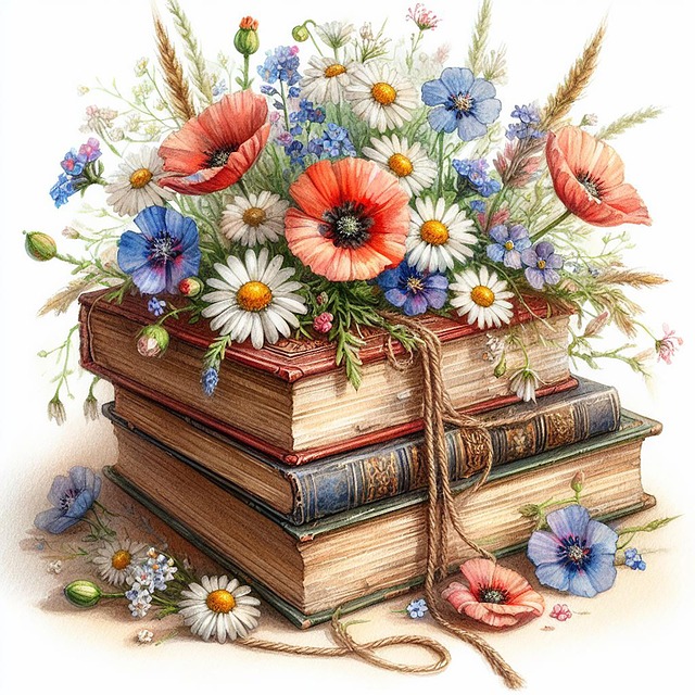 Free Book Watercolor illustration and picture