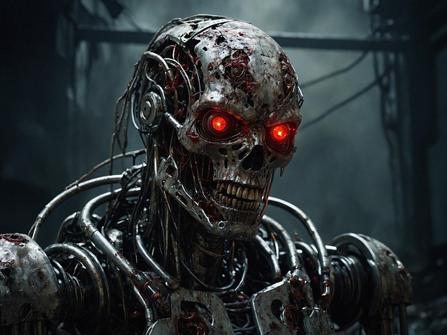 Free cyborg future robot illustration