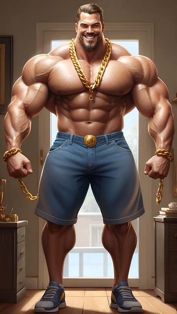 Ai Generiert, Mann, Modell, Bodybuilding
