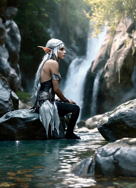 Ai Generado, Duende, Naturaleza, Cascada