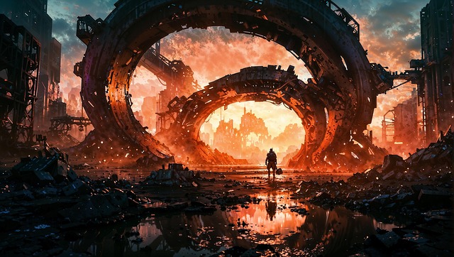 Free ai generated cyberpunk cityscape illustration