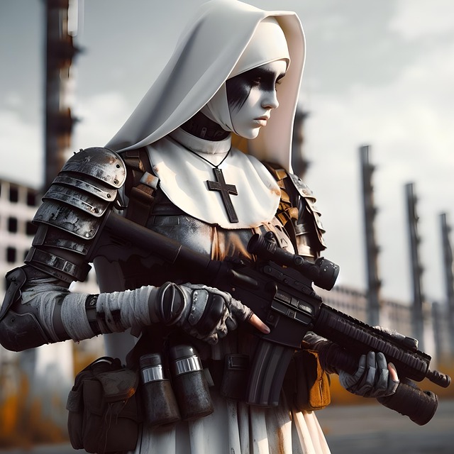 Free apocalypse dark nun illustration