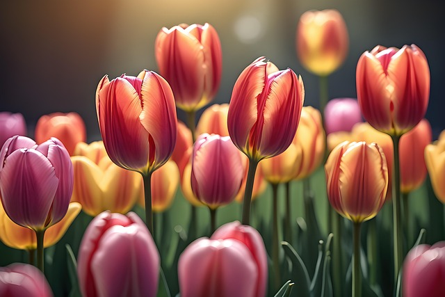 Blumen, Tulpen, Frühling, Saisonal