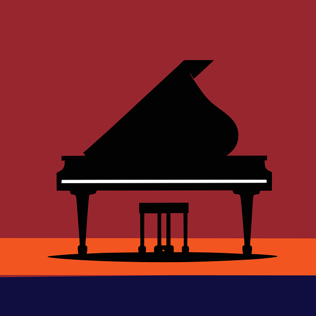 Free piano music melody illustration