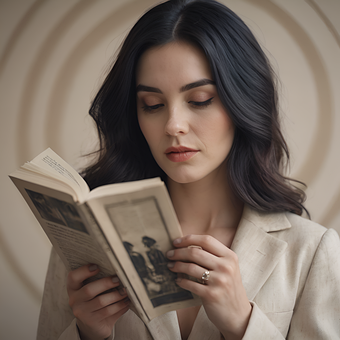 Ai Gegenereerd, Vrouw, Model, Boek