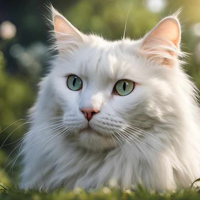 Pisica, Alb, Cu Blană, Animal, Natură