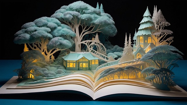 Free ai generated book trees illustration