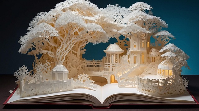 Free ai generated book trees illustration