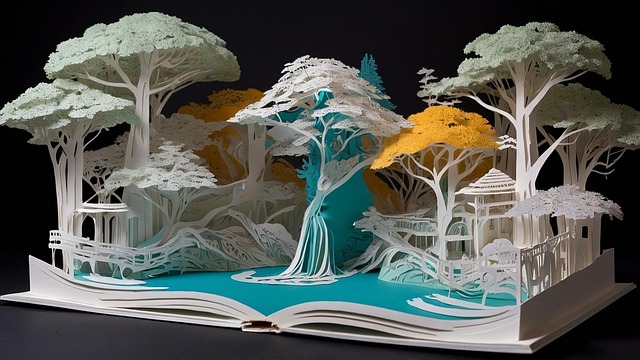 Free ai generated book trees illustration