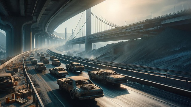 Free ai generated highway city illustration