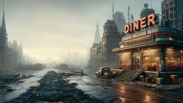 Download free HD stock image of Ai Generated Sci Fi Free ai generated sci fi city illustration