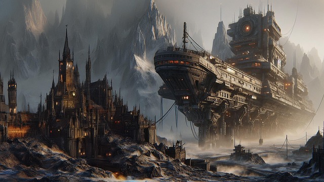 Free ai generated ship building illustration