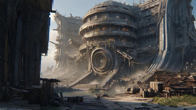 Free ai generated ship building illustration
