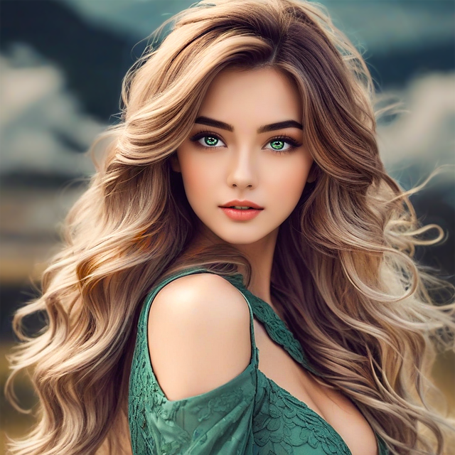 Hermosa, Emily, Morena, De Ojos Verdes