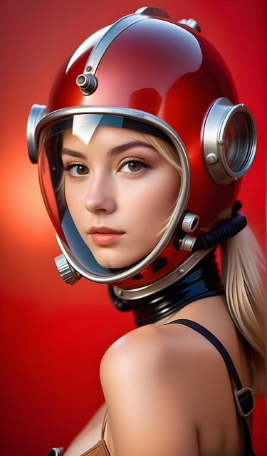 Free diver girl woman illustration