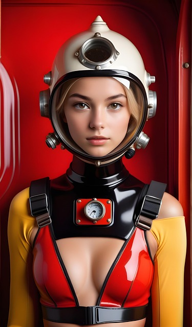 Free woman beauty diver illustration