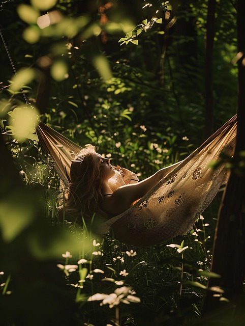 Download free HD stock image of Ai Generated Woman Free ai generated woman hammock illustration