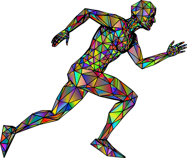 Free man running sports vector