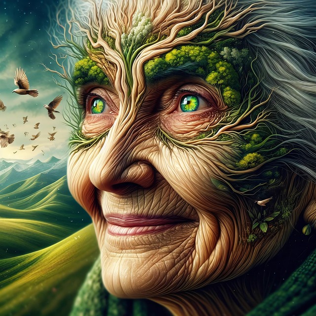 Free ai generated woman old woman illustration