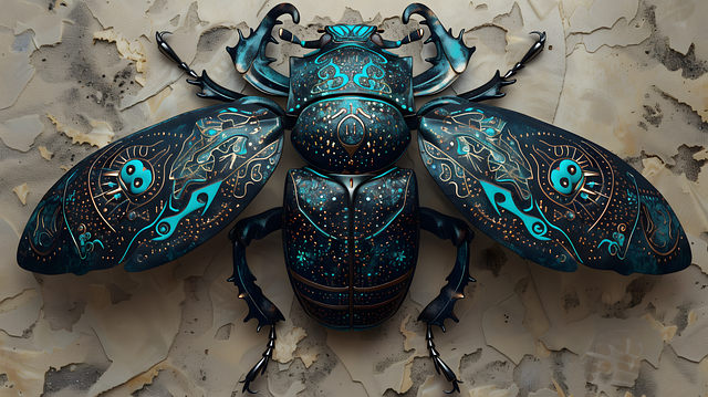 Free beetle insect egyptian illustration
