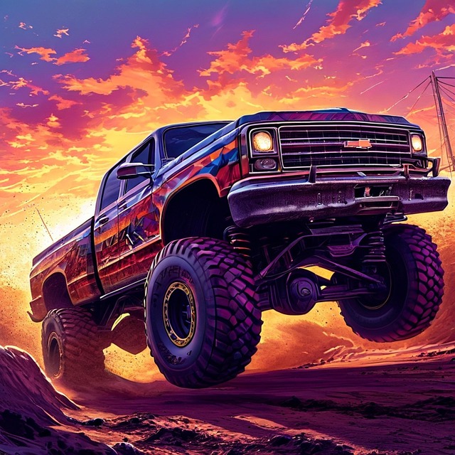 Free ai generated monster truck truck illustration