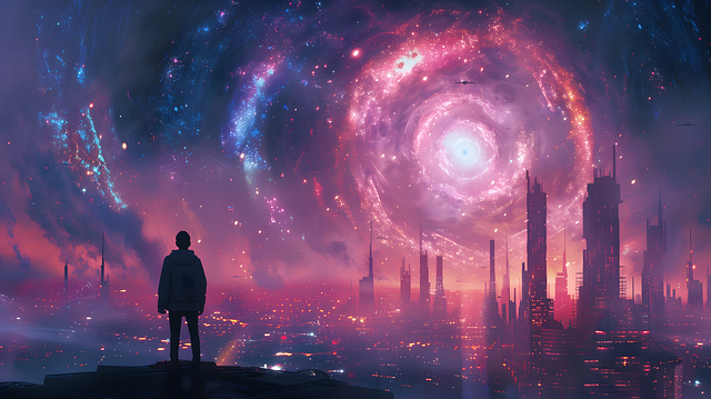 Free landscape futuristic future illustration