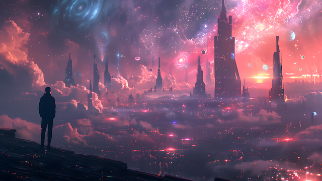 Free landscape futuristic future illustration