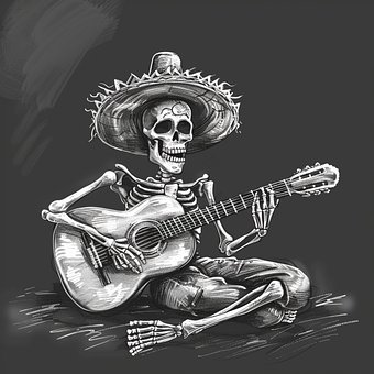 Free Halloween Guitar illustration and picture