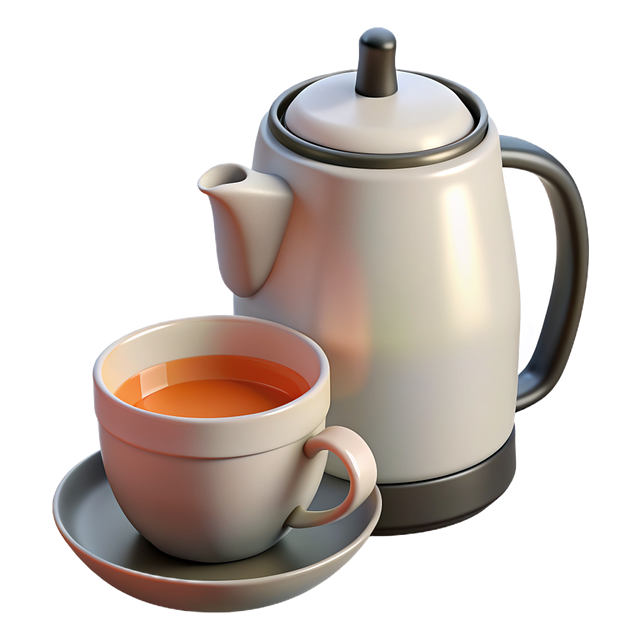 Free tea kettle cup illustration