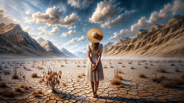 Free woman together apart illustration
