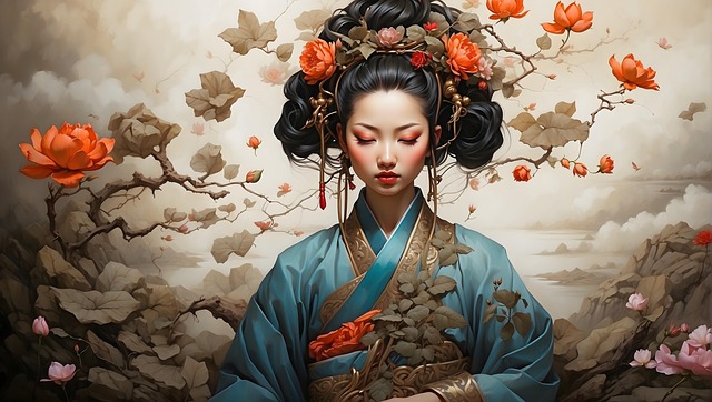 Download free HD stock image of Portrait Asian Girl Free portrait asian girl chinese illustration