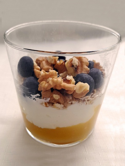 Ernæring, Yoghurt, Sund, Blåbær, Nødder