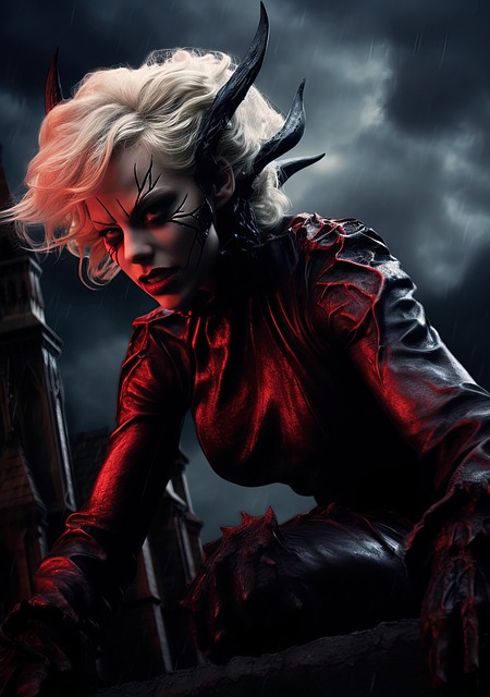 Free ai generated woman demon illustration