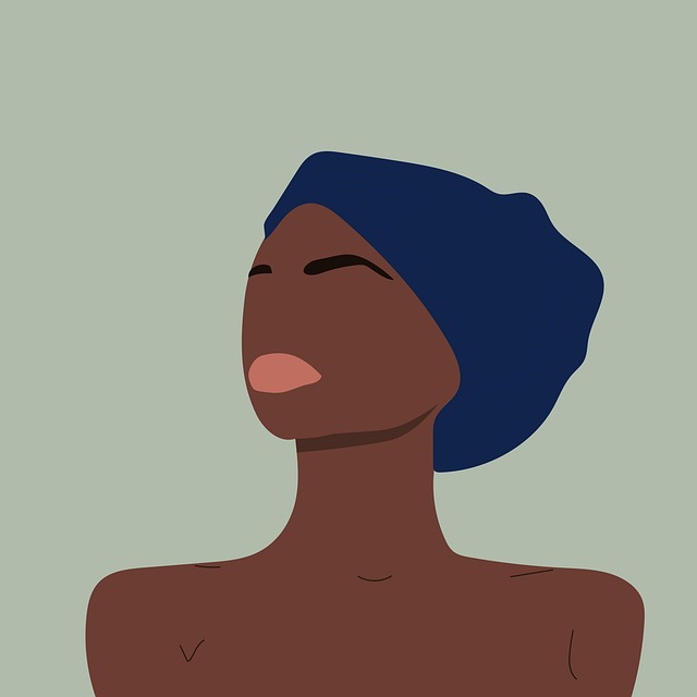 Free woman portrait minimalist illustration