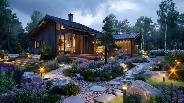 Free Farm House Beautiful House illustration and picture