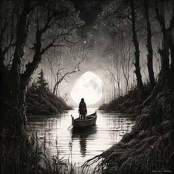 Free Monochrome Boat illustration and picture