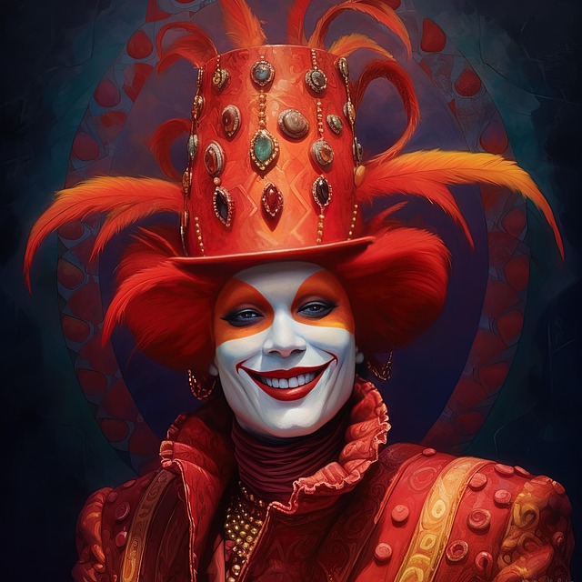 Free ai generated man clown illustration