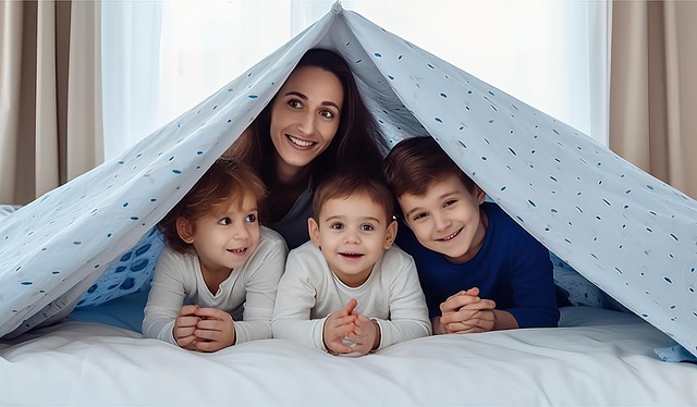Free ai generated family tent illustration