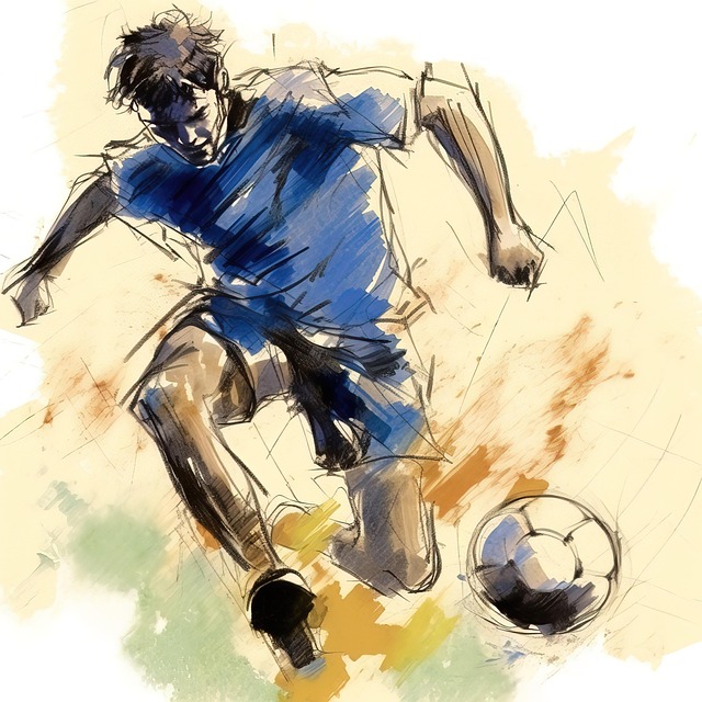 Free ai generated football art illustration